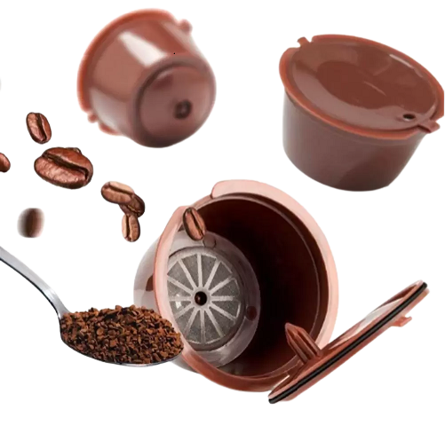 Kit 3 Cápsulas Reutilizáveis para Maquina de café Dolce Gusto, Nespresso e Tres Corações + brindes - (Edição Premium))