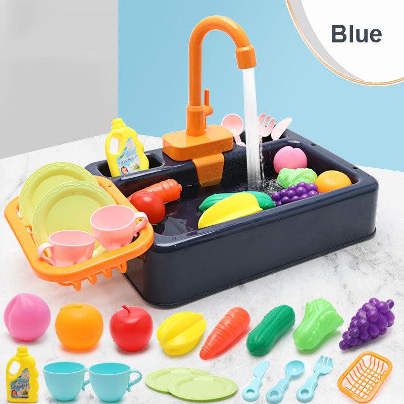 Cozinha Infantil de Brinquedo para Criança Pia com Balcão e Lava Louça que  Abre e Fecha com Acessórios BBR - Aladim Kids