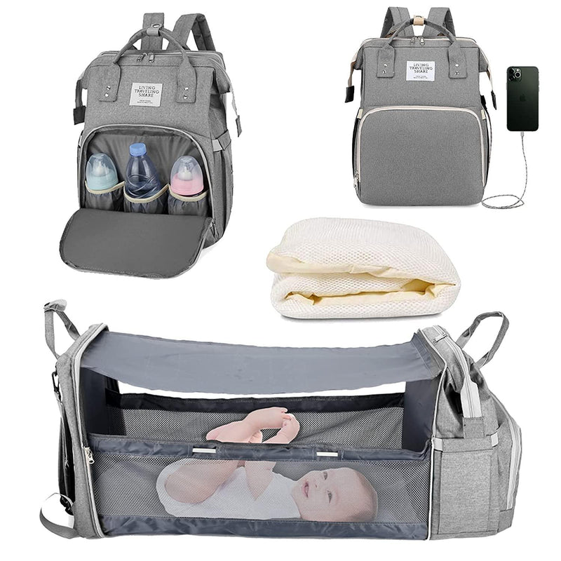 Bolsas de Troca de fraldas de bebê Estação de troca de fraldas Cama de bebê portátil Berço de viagem dobrável - sevenshopping